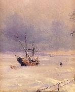 Ivan Aivazovsky Frozen Bosphorus Under Snow USA oil painting artist